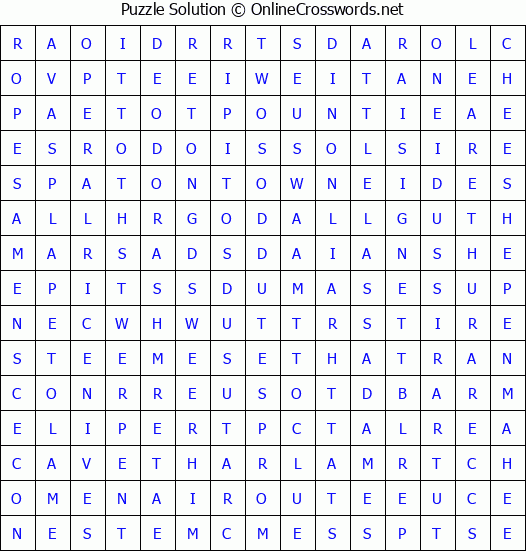 Solution for Crossword Puzzle #4490