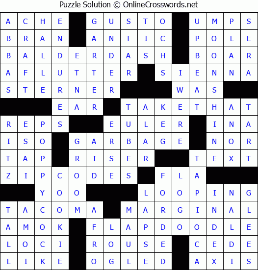 Solution for Crossword Puzzle #4568