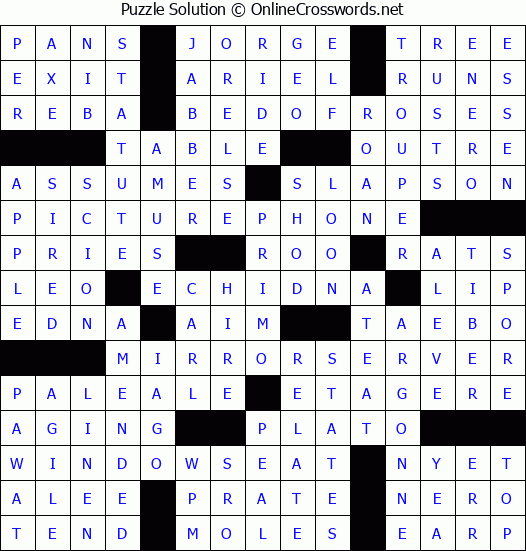 Solution for Crossword Puzzle #4569