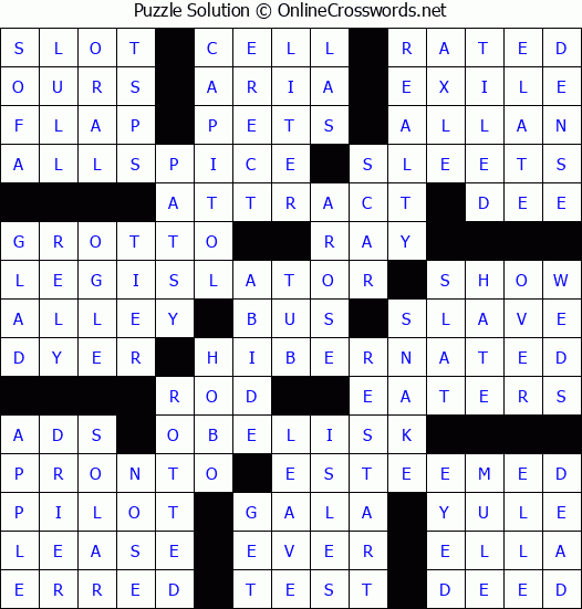 Solution for Crossword Puzzle #51847