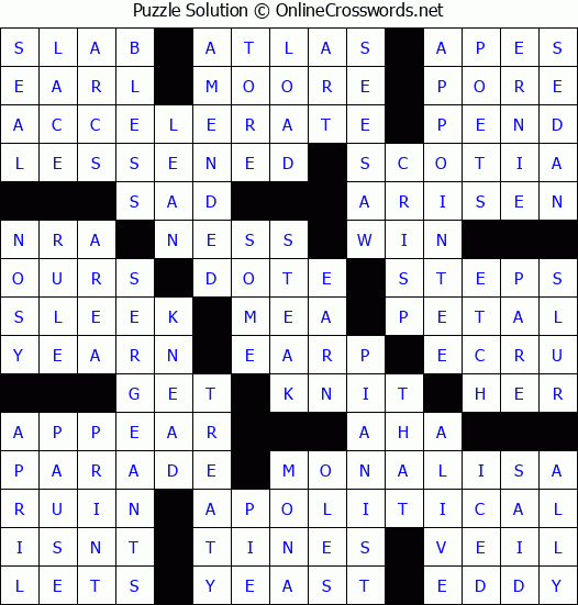 Solution for Crossword Puzzle #53779