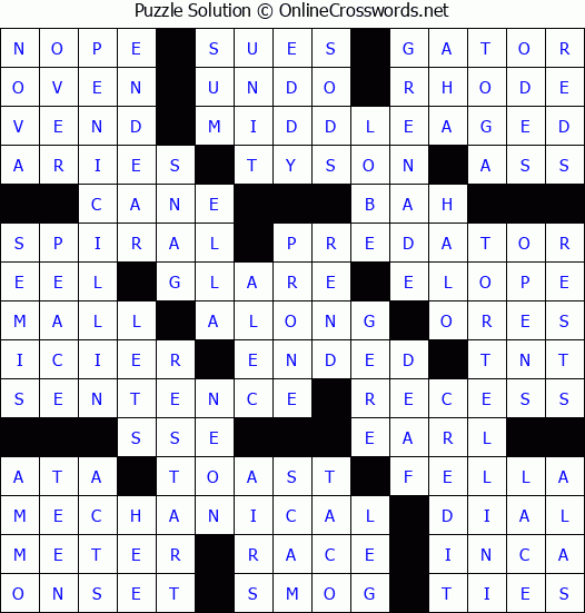 Solution for Crossword Puzzle #54871