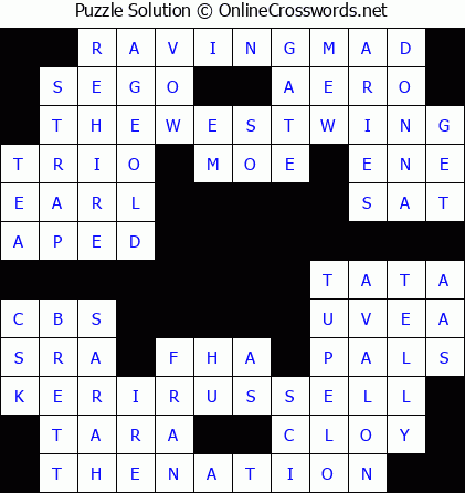Solution for Crossword Puzzle #5493