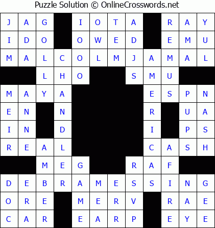 Solution for Crossword Puzzle #5494