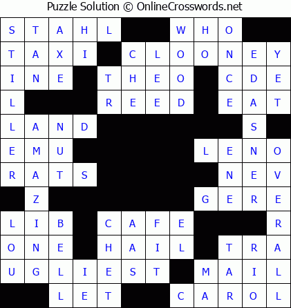 Solution for Crossword Puzzle #5510