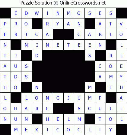 Solution for Crossword Puzzle #5514