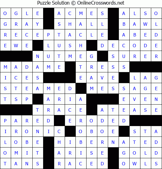 Solution for Crossword Puzzle #55213