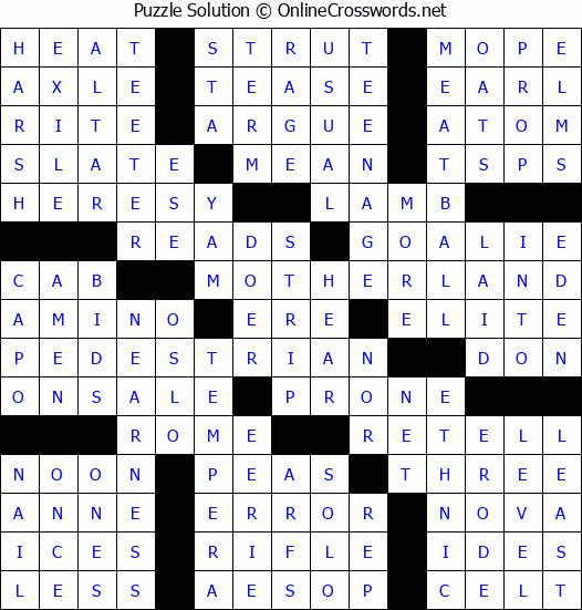 Solution for Crossword Puzzle 55549