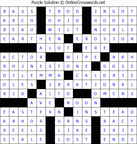 Solution for Crossword Puzzle #55720