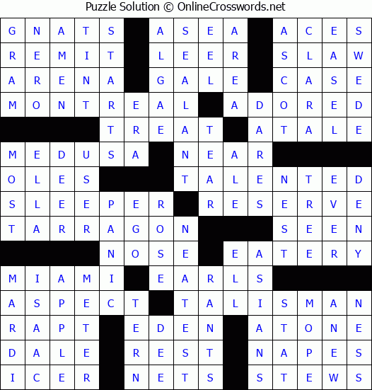 Solution for Crossword Puzzle #55740