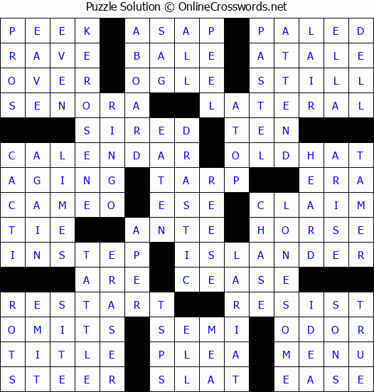 Solution for Crossword Puzzle #55961