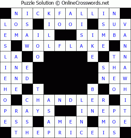 Solution for Crossword Puzzle #5618