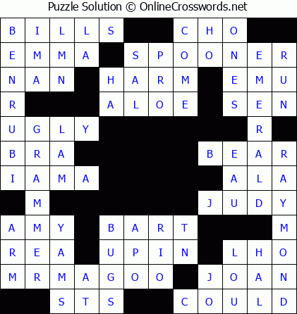 Solution for Crossword Puzzle #5630