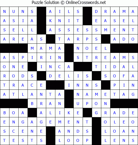 Solution for Crossword Puzzle #56804