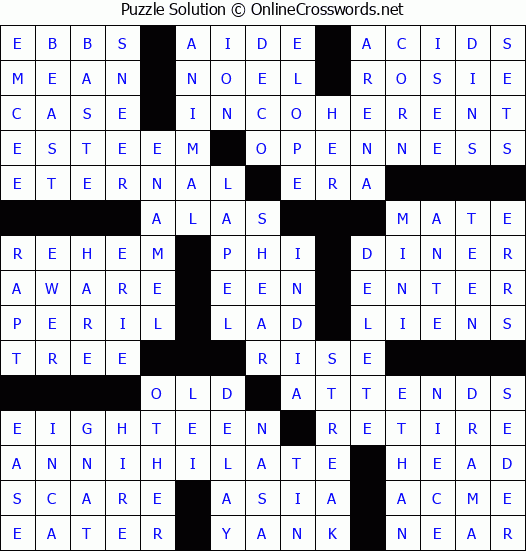 Solution for Crossword Puzzle #56828