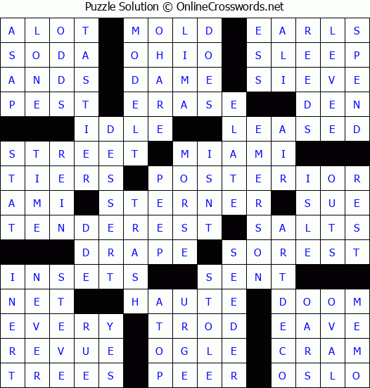 Solution for Crossword Puzzle #57360