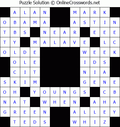 Solution for Crossword Puzzle #5745