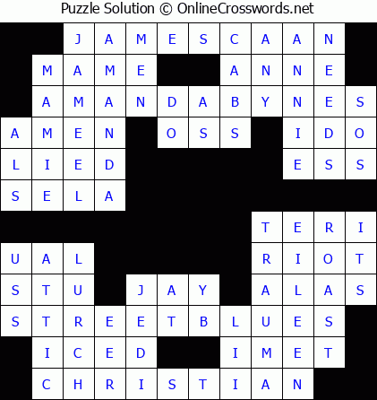 Solution for Crossword Puzzle #5765
