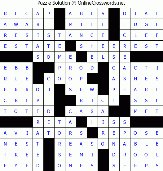 Solution for Crossword Puzzle #59543