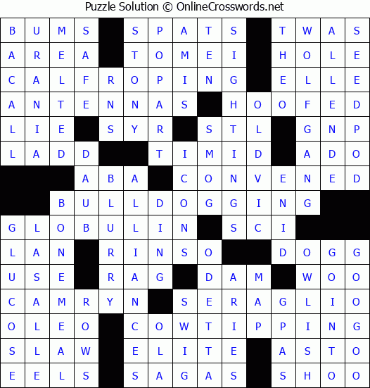 Solution for Crossword Puzzle #6002