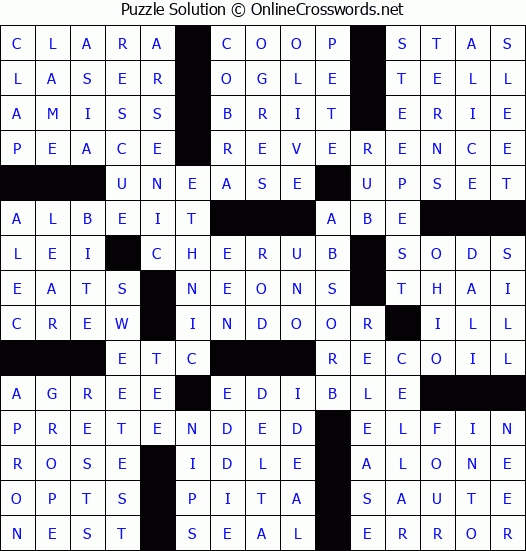 Solution for Crossword Puzzle #60026