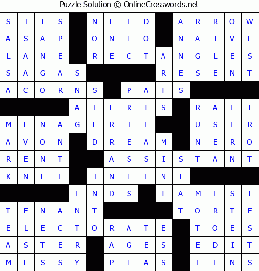 Solution for Crossword Puzzle #60628