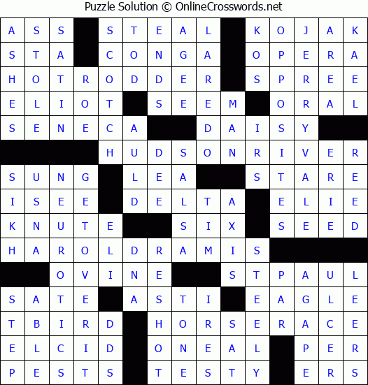 Solution for Crossword Puzzle #6090