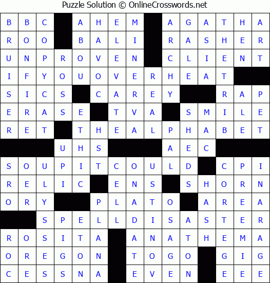 Solution for Crossword Puzzle #6101
