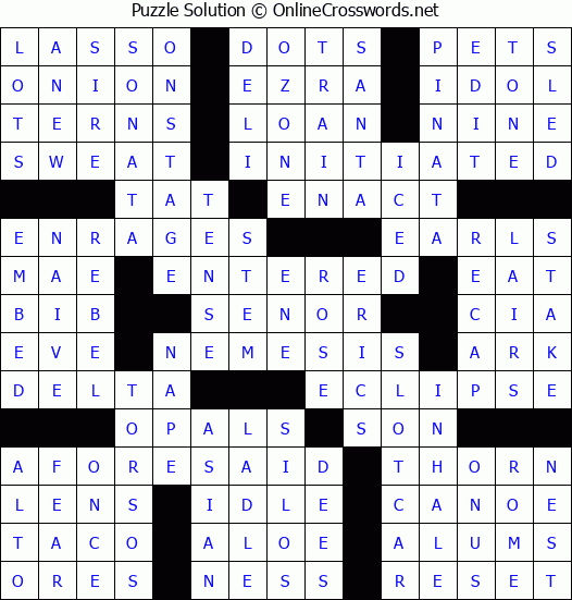 Solution for Crossword Puzzle #61926