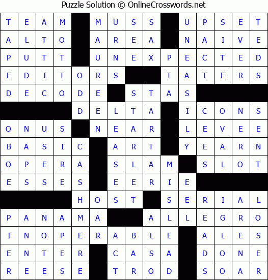 Solution for Crossword Puzzle #62208