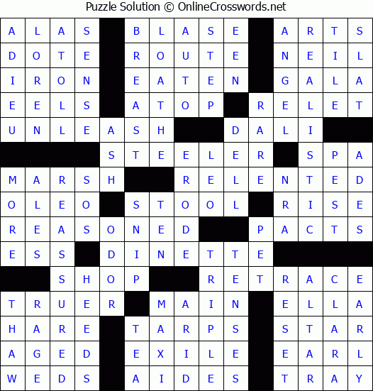 Solution for Crossword Puzzle #64386