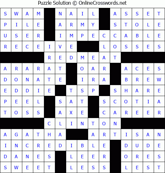 Solution for Crossword Puzzle #64475