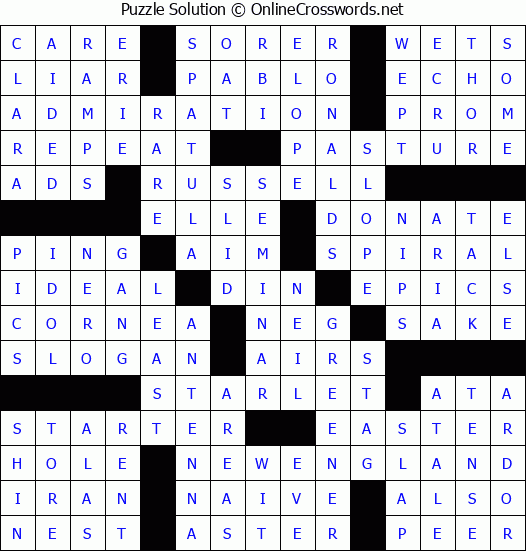 Solution for Crossword Puzzle #65225