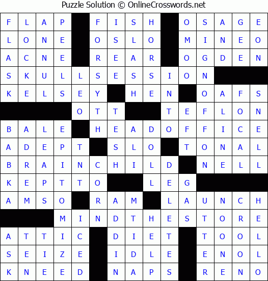 Solution for Crossword Puzzle #6571
