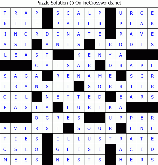 Solution for Crossword Puzzle #65710