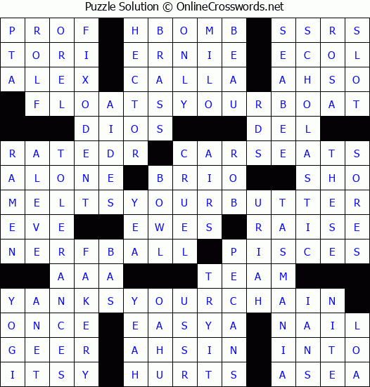 Solution for Crossword Puzzle #6844