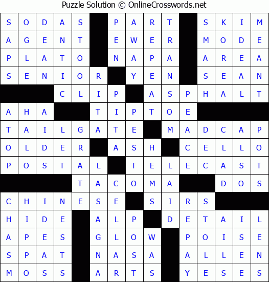Solution for Crossword Puzzle #68928