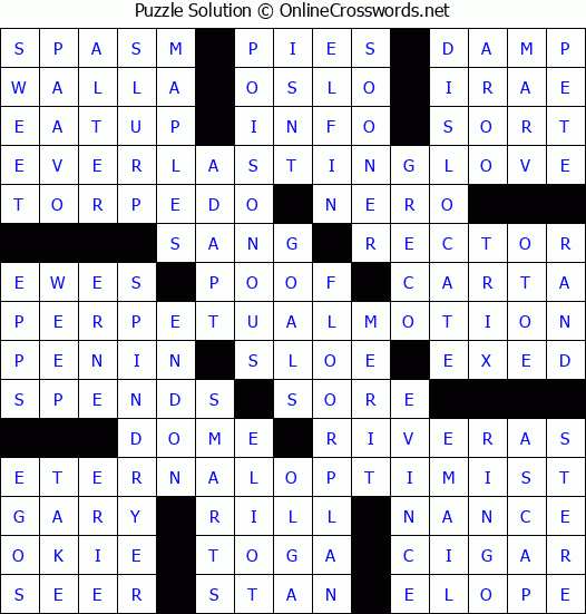 Solution for Crossword Puzzle #7024