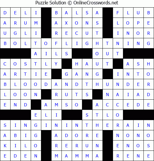 Solution for Crossword Puzzle #7053