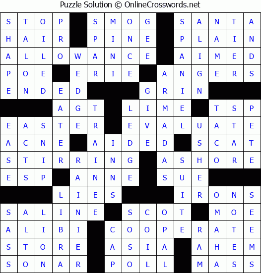 Solution for Crossword Puzzle #70907