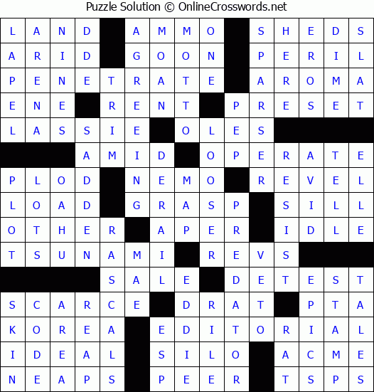 Solution for Crossword Puzzle #71305