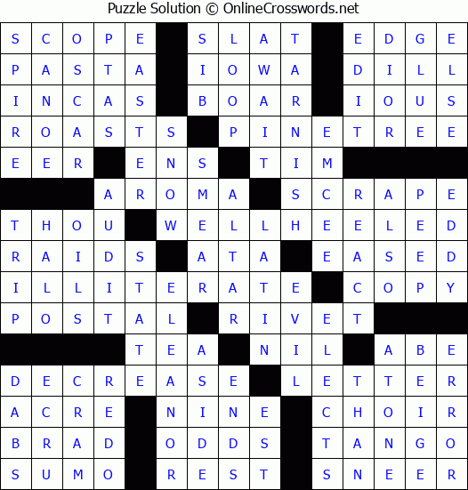 Solution for Crossword Puzzle #71955