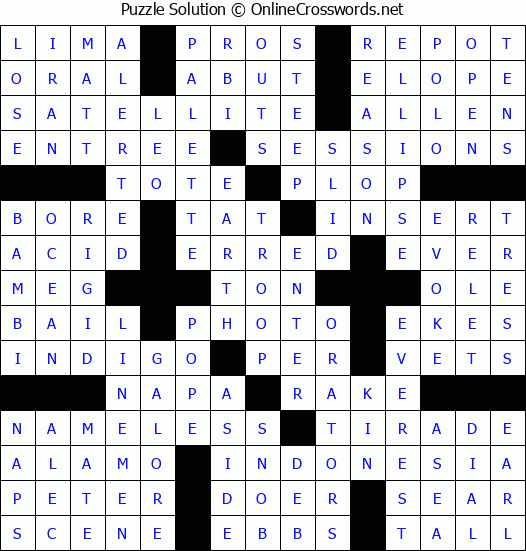 Solution for Crossword Puzzle #72473