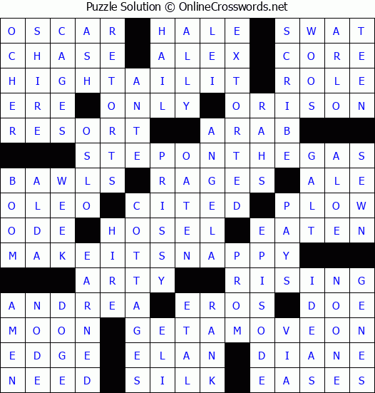 Solution for Crossword Puzzle #7275