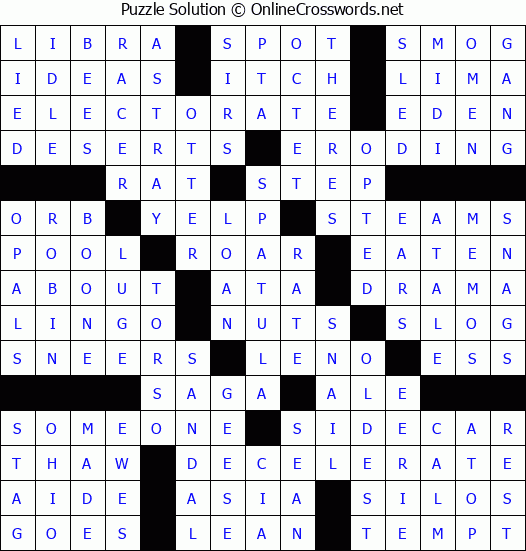 Solution for Crossword Puzzle #74384