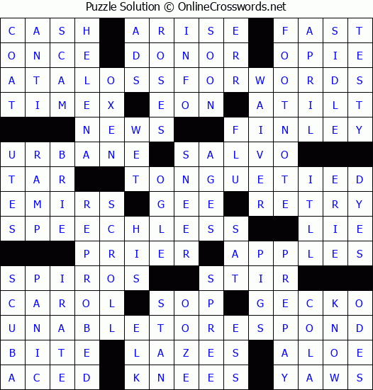 Solution for Crossword Puzzle #7444
