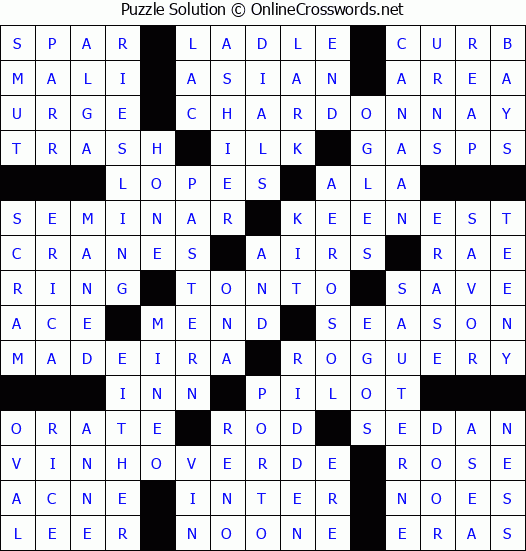 Solution for Crossword Puzzle #7464