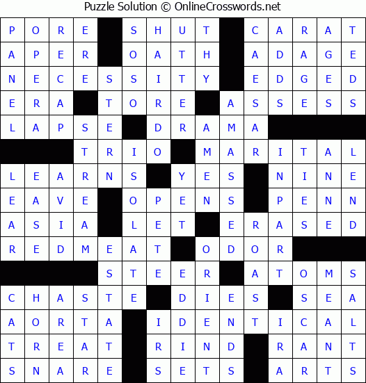 Solution for Crossword Puzzle #74752