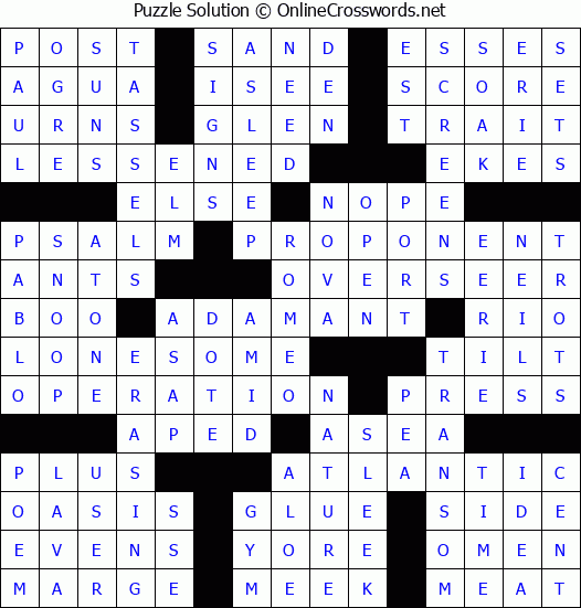 Solution for Crossword Puzzle #75196