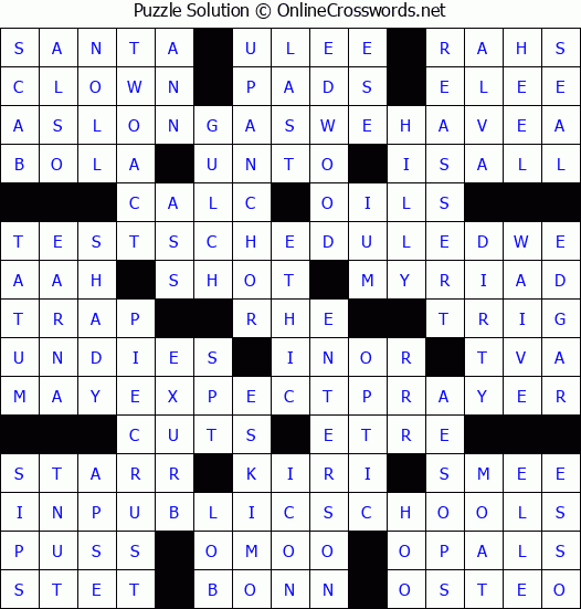 Solution for Crossword Puzzle #7538